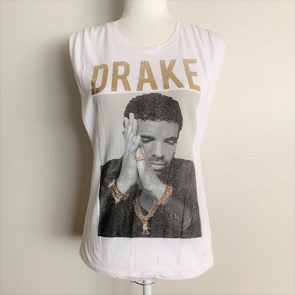 Band Tees Tops - Drake 2014 Custom Open Back Muscle Tee Shirt